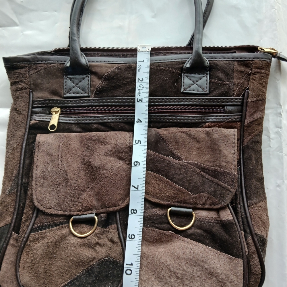 Brown Patchwork Purse - image 5